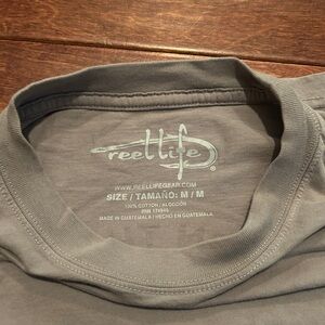 gray reel life tee